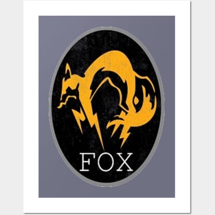 Distressed fox hound logo Posters and Art